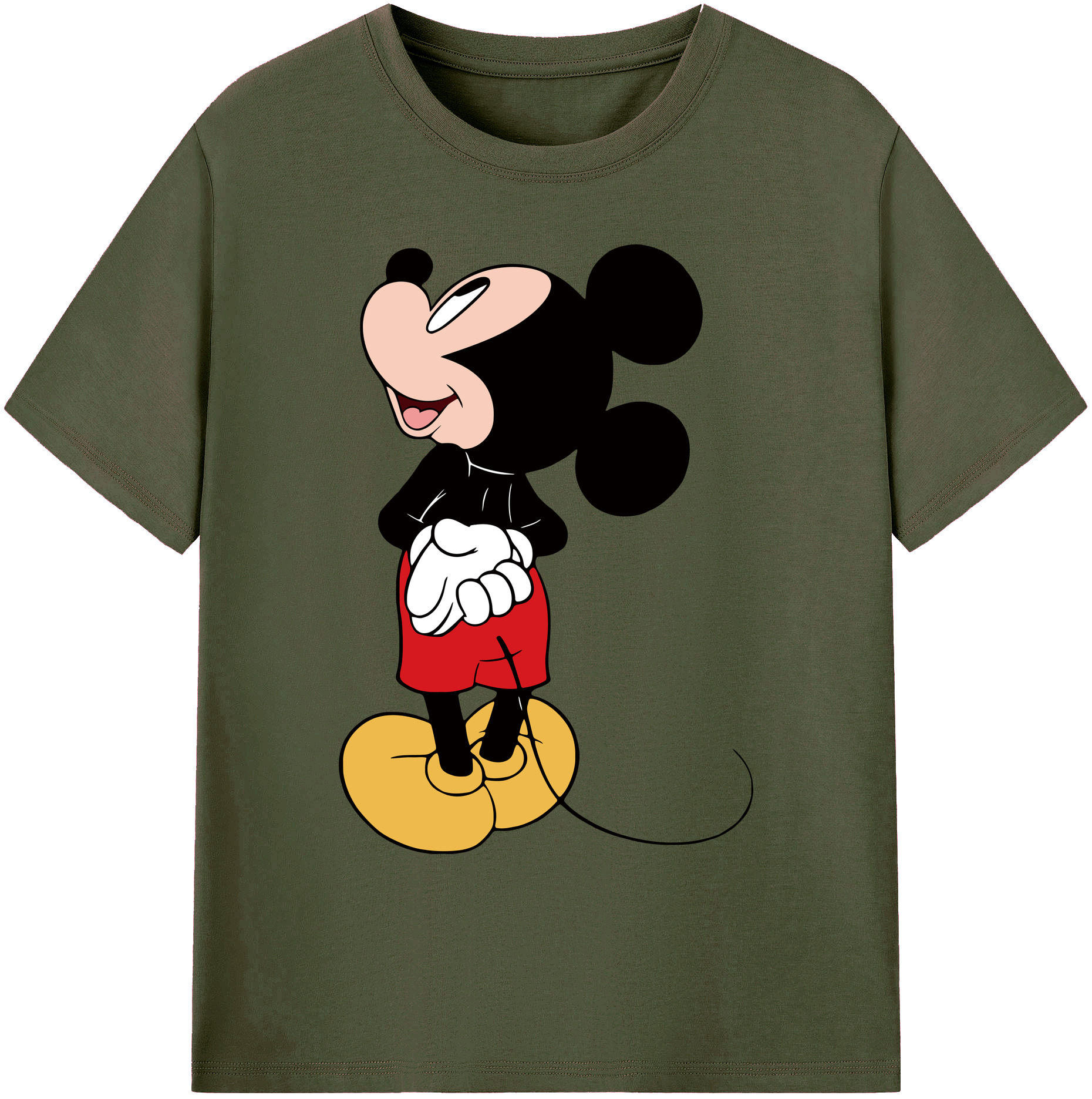 ミッキーマウス Mickey Mouse 綿100％ メンズ半袖Tシャツ｜肌触りやわらか＆通気性